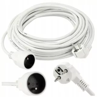 Predlžovací kábel 10 m biely s uzemnením 3 × 1,5mm2 16 A 2500 W